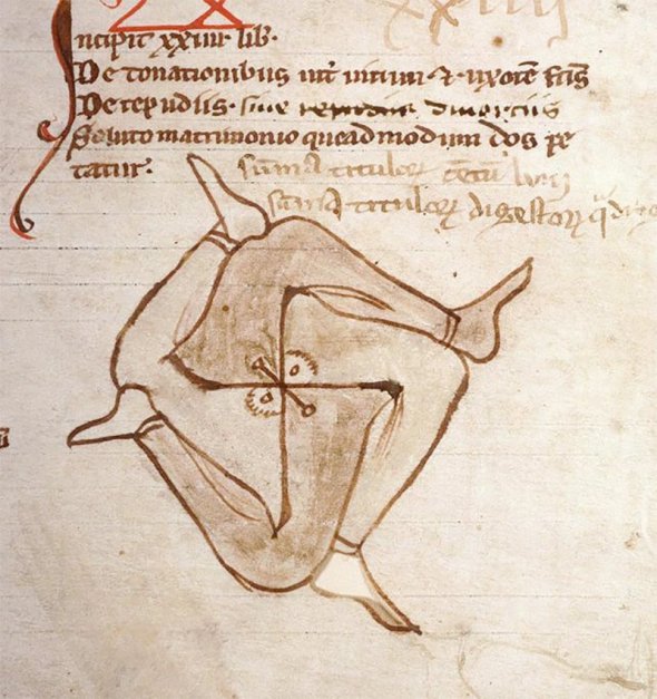 Рисунок из рукописи о праве 13-го века (Амьен, Пикардия)