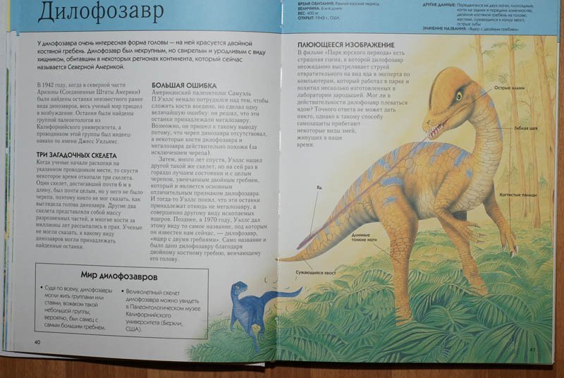 Описание дилофозавра: интересные факты о динозавре