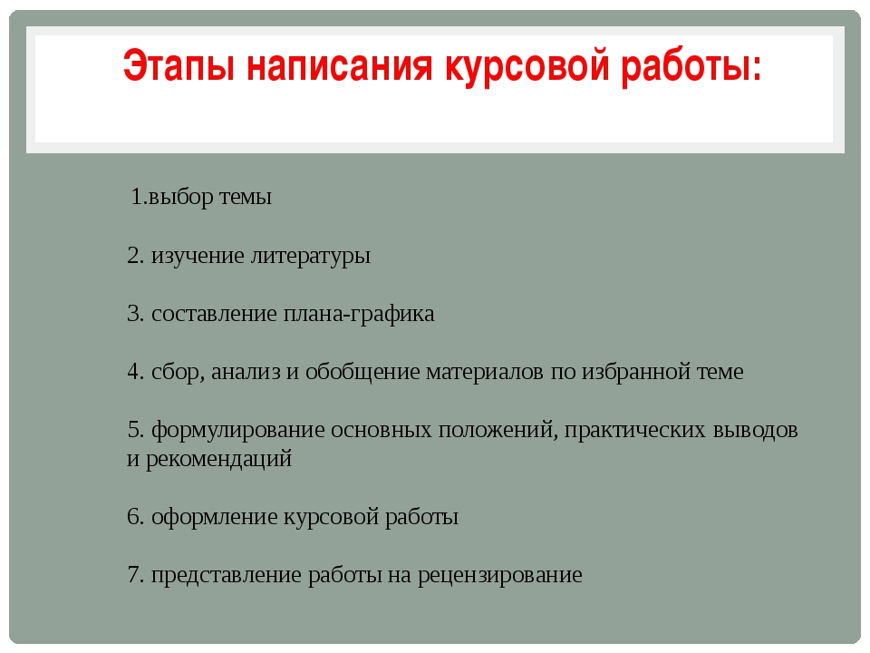 Как написать план курсовой работы