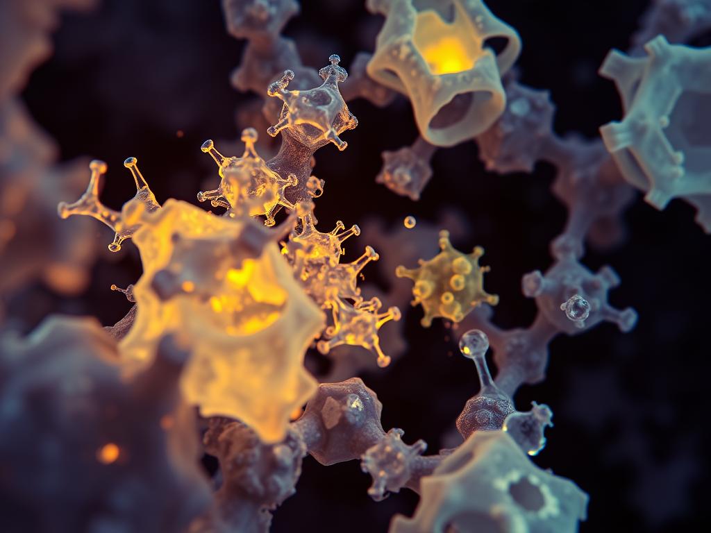 Chlorine and sulfur under the microscopeфото