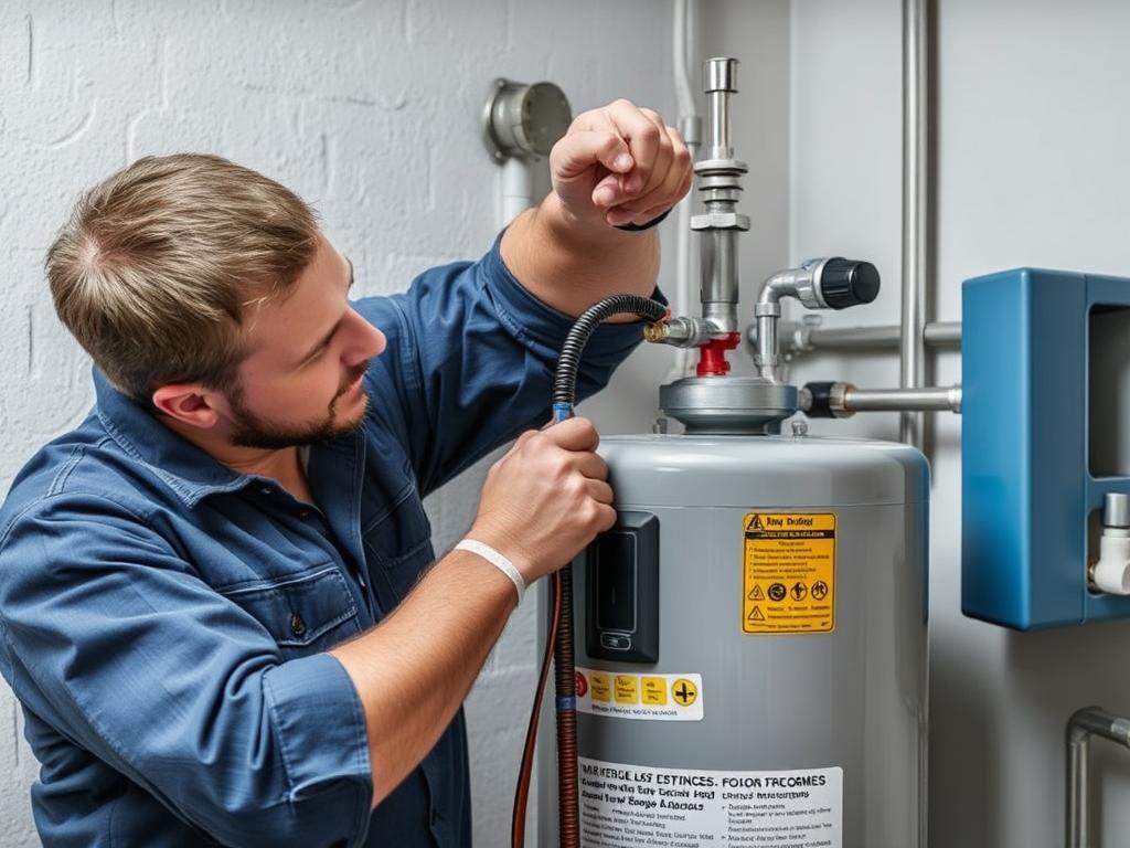Gas water heater repairфото