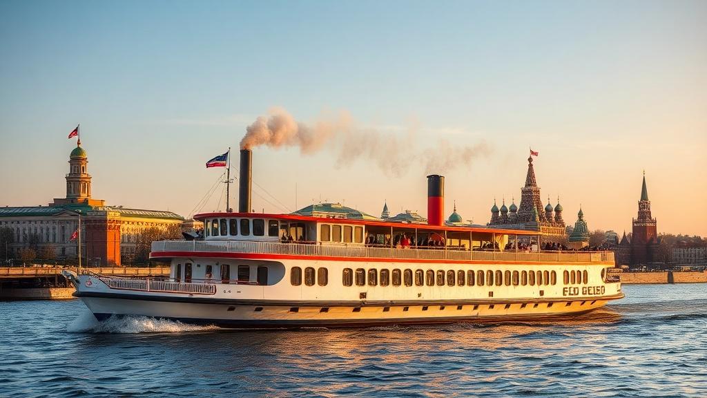 river steamer in Moscow river steamer in Moscowфото